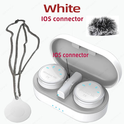 Nuevo micrófono inalámbrico magnético tipo solapa con cancelación de ruido, collar, gorra a prueba de viento, micrófono para grabación de audio y video para smartphone