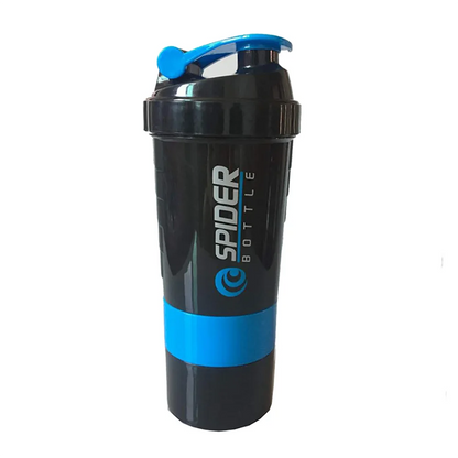 Botella mezcladora de 3 capas para proteínas, vaso para batidos en polvo, botella de agua, vaso mezclador de plástico, botella para ejercicios de culturismo