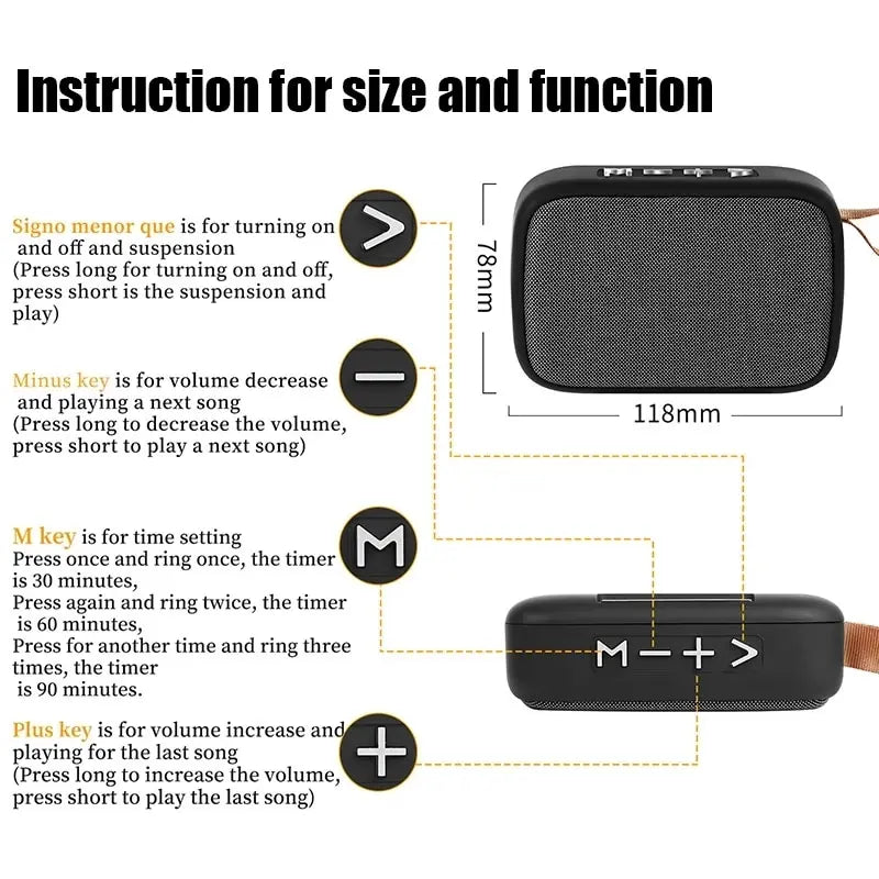 Barra de sonido inalámbrica portátil con batería de 500 mAh, Bluetooth 5.0, para exteriores, interiores y deportes, HIFI, altavoces de alta calidad personalizables.