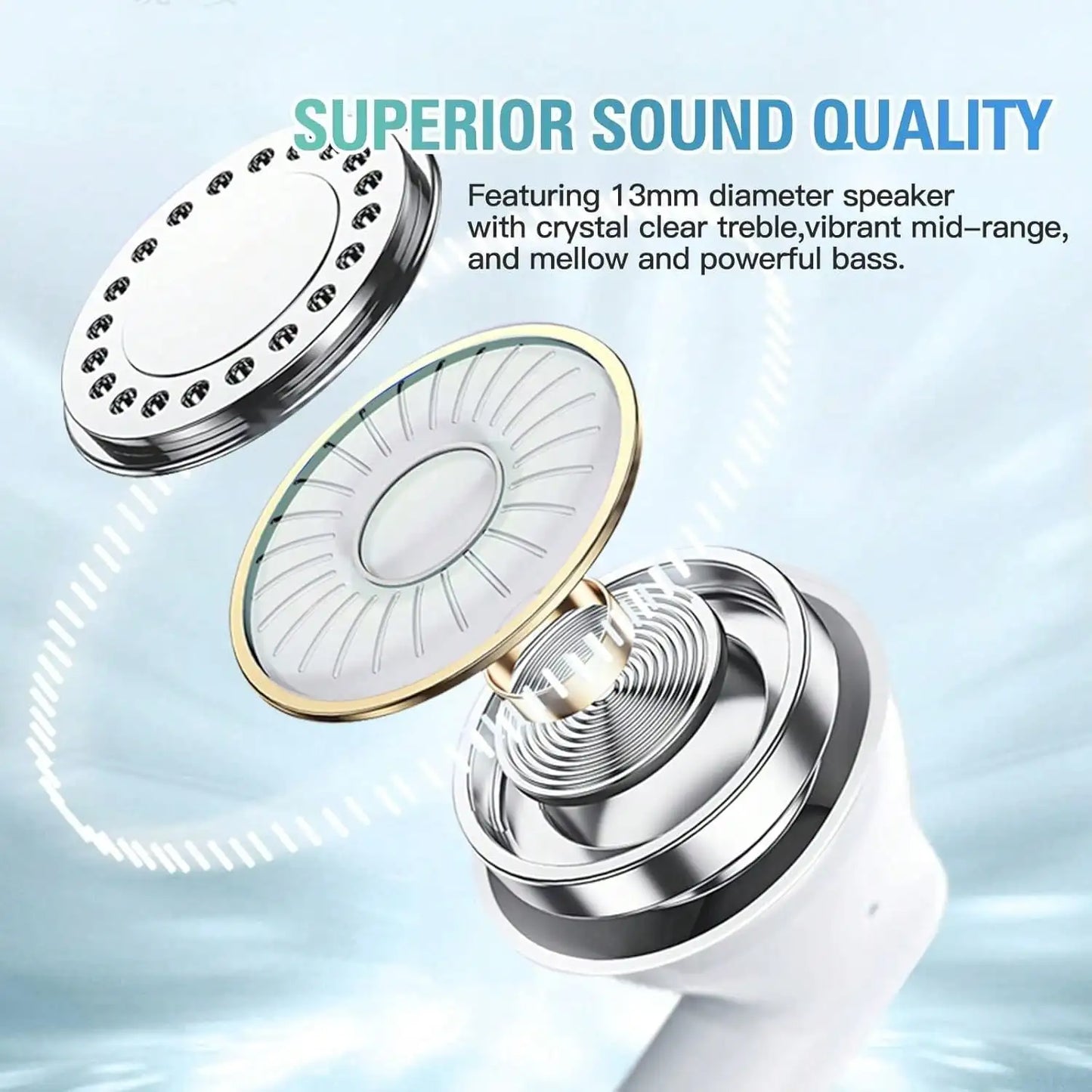 Auriculares inalámbricos Air Pro con Bluetooth, cancelación de ruido, carga inalámbrica, auriculares TWS estéreo, auriculares HiFi.