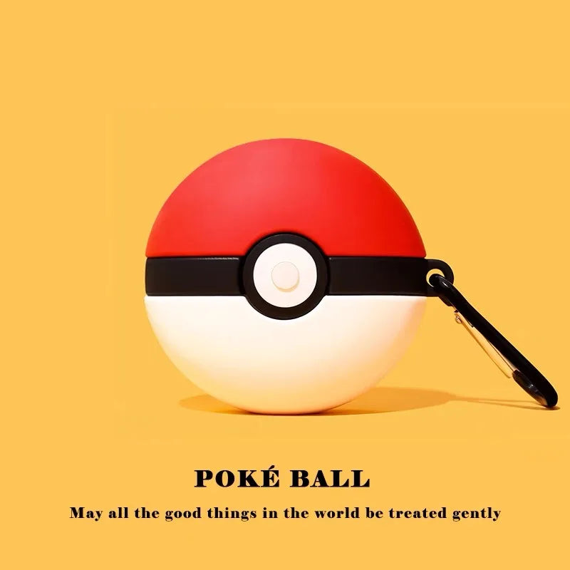 Funda para Airpods Pro 3 2025, funda protectora antigolpes con diseño de Pokémon Ball 3D y anime para niños y niñas.