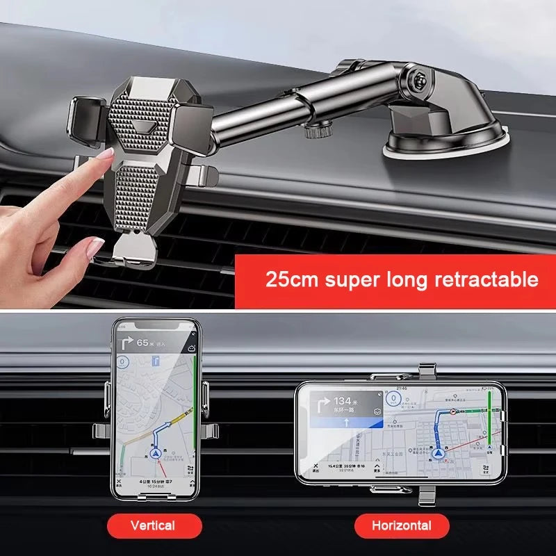 Soporte para teléfono móvil para coche con ventosa, soporte para navegación GPS, soporte para smartphone/celular en el coche para iPhone
