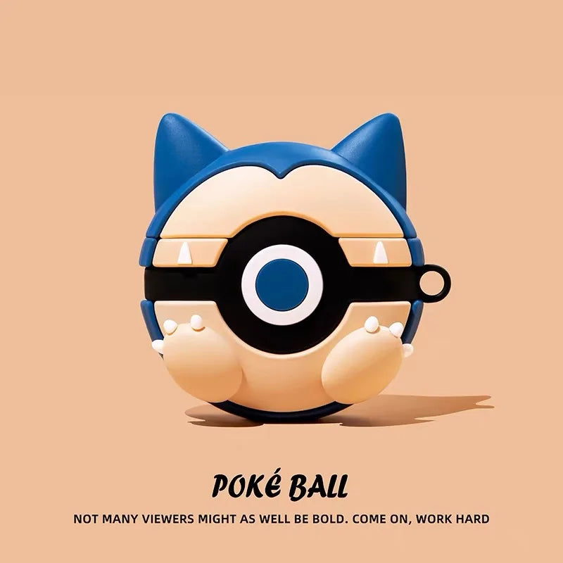 Funda para Airpods Pro 3 2025, funda protectora antigolpes con diseño de Pokémon Ball 3D y anime para niños y niñas.