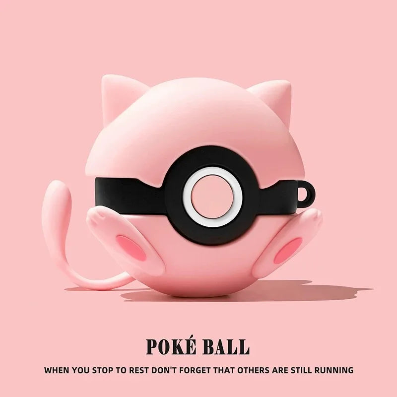 Funda para Airpods Pro 3 2025, funda protectora antigolpes con diseño de Pokémon Ball 3D y anime para niños y niñas.