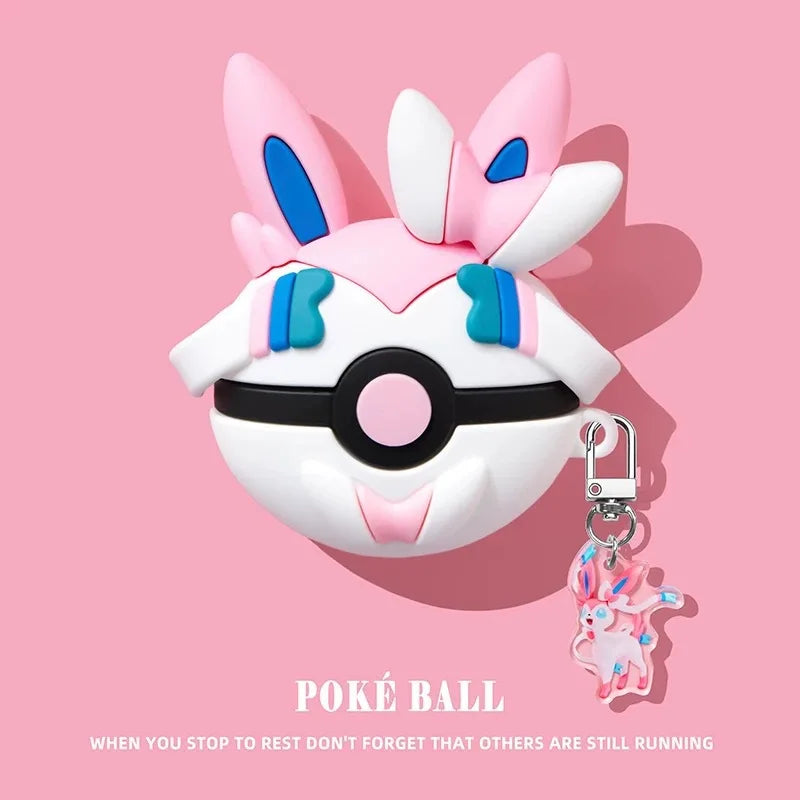 Funda para Airpods Pro 3 2025, funda protectora antigolpes con diseño de Pokémon Ball 3D y anime para niños y niñas.
