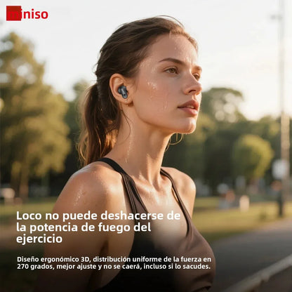 Auriculares Bluetooth MINISO MS105, intrauditivos, suaves, inalámbricos, resistentes al agua IPX5.