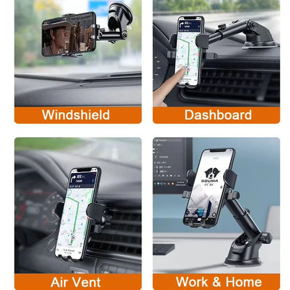 Soporte para teléfono móvil para coche con ventosa, soporte para navegación GPS, soporte para smartphone/celular en el coche para iPhone