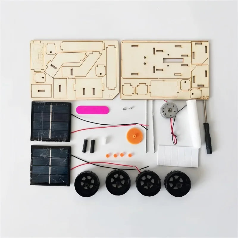 Coche solar para armar tú mismo, juguete STEM, inventos creativos, habilidad motora de los niños, pensamiento activo, juguete para experimentos científicos.