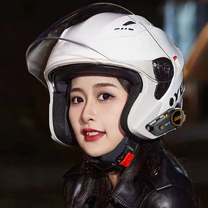 Auriculares Bluetooth 5.3 para casco, inalámbricos, manos libres, kit telefónico para motocicleta, resistentes al agua, con reproductor de música MP3 y altavoz para moto.